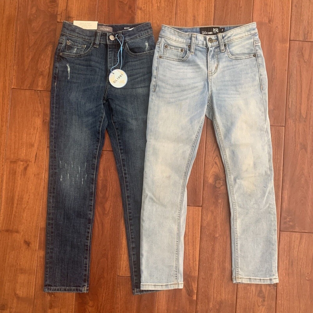 Girl's Jeans Lot Size 8 RSQ Tokyo Super Skinny DL1961 Brady Slim (new)